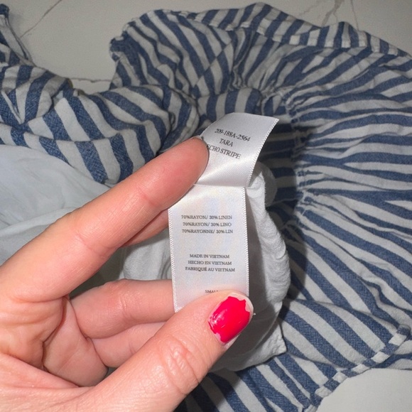 Rails Tara Dress in Echo Blue Striped Rayon Linen - Picture 5 of 5